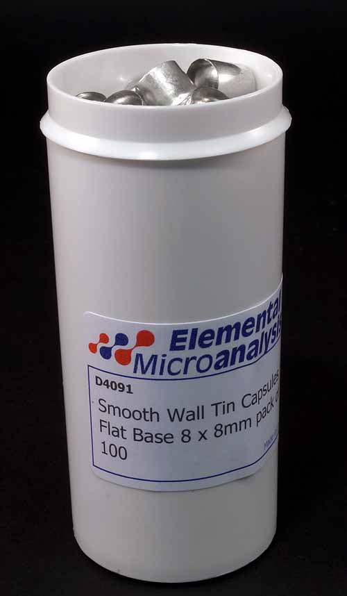 Smooth-Wall-Tin-Capsules-Flat-Base-8-x-8mm-pack-of-100